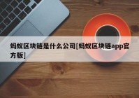 蚂蚁区块链是什么公司[蚂蚁区块链app官方版]